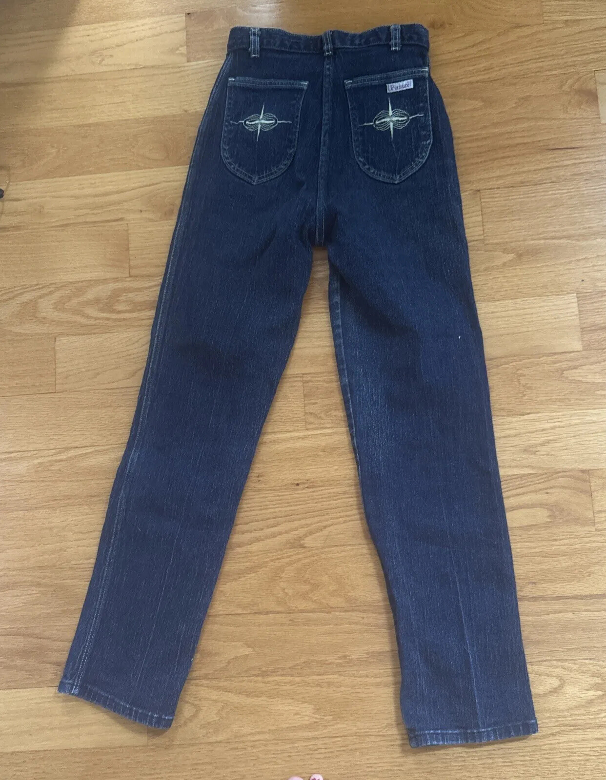 Vintage 1980&rsquo;s Pizzazz Jeans Womens SM High Waist Embroidered Stretch Paris NY