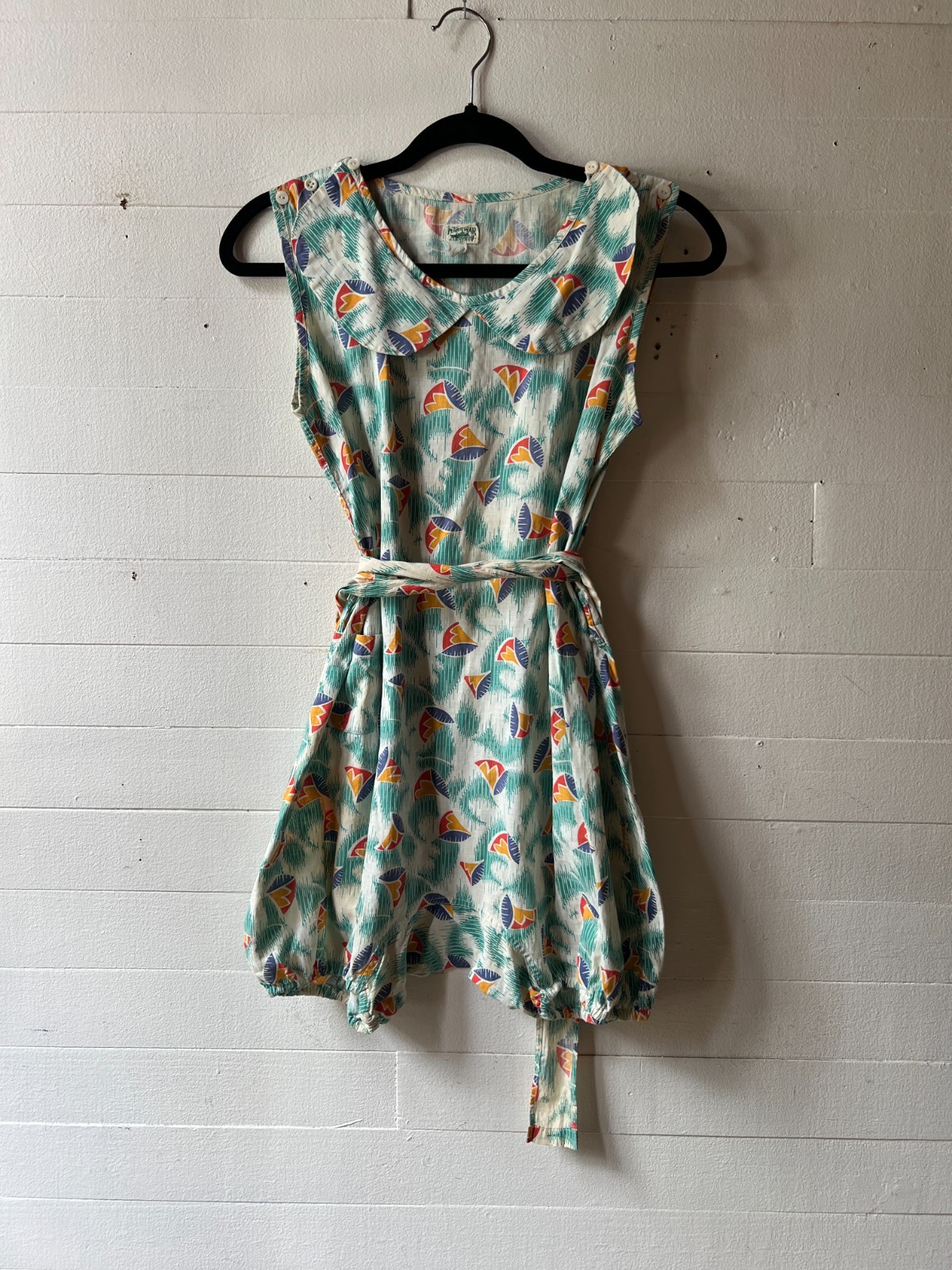 Vintage 1930s Man O&rsquo;war PLAYSUIT Romper Jumpsuit Novelty – 38x38x30 – AR FL