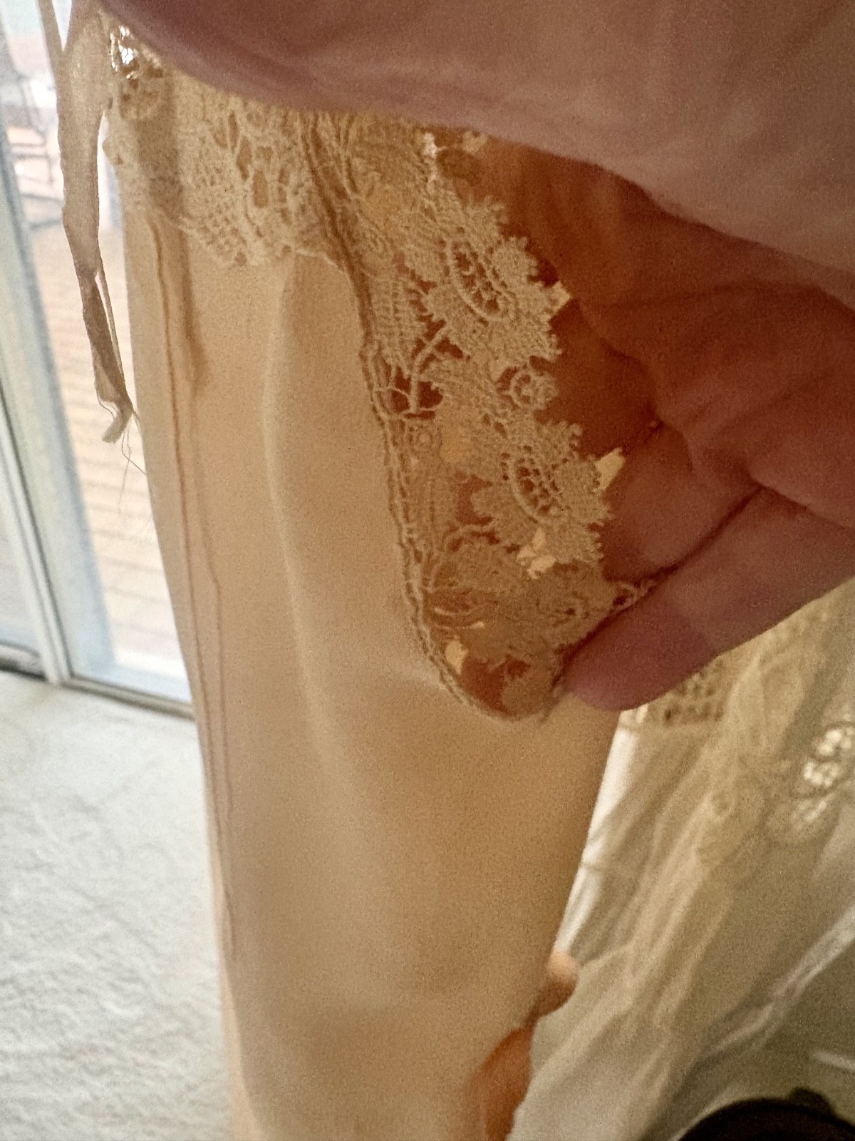 1930&rsquo;s Slip Flapper Dress, Adorned with Wonderful Lace and Flowers