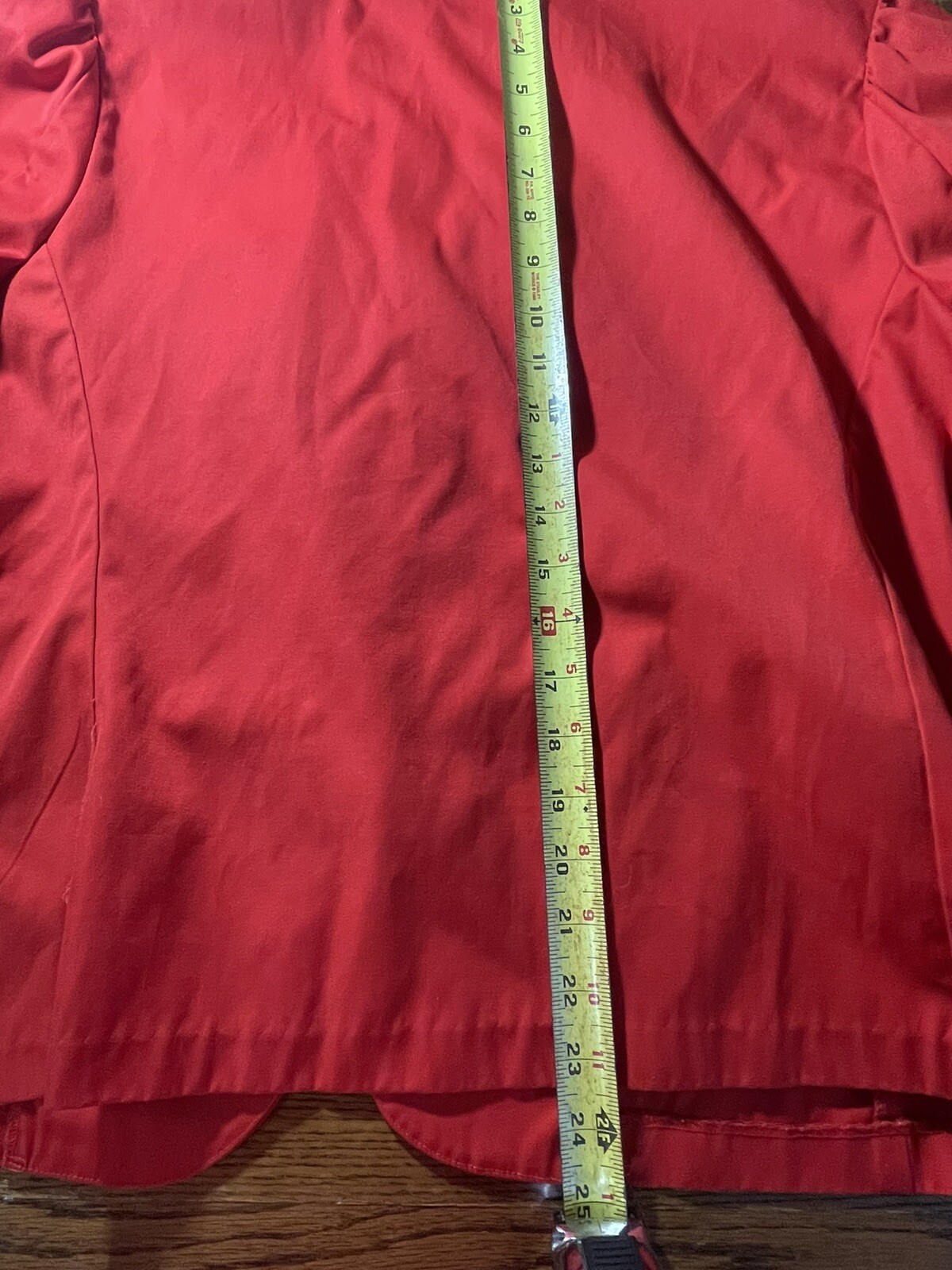 Vintage Women’s Red Ruffled One button Blazer Size 17/18 Polyblend9