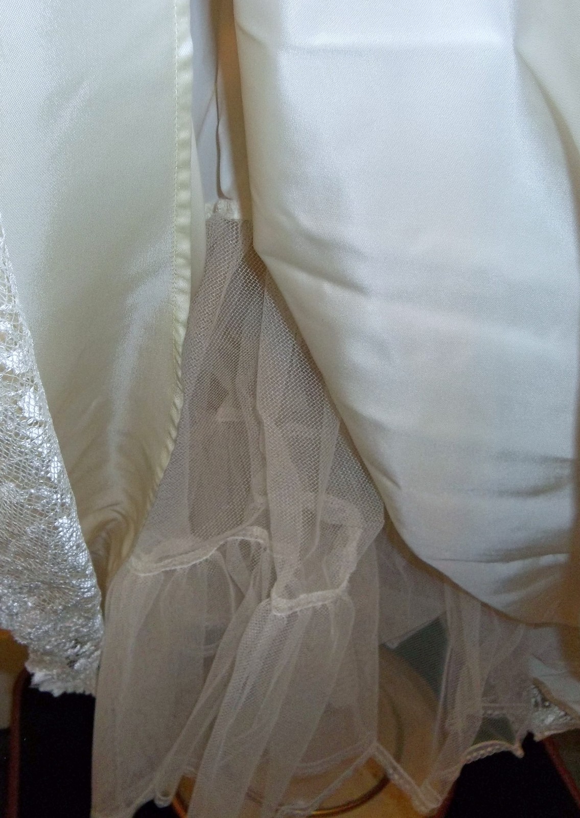 80s Vintage Jessica McClintock Ivory Lace Wedding Dress Tagged Size 18