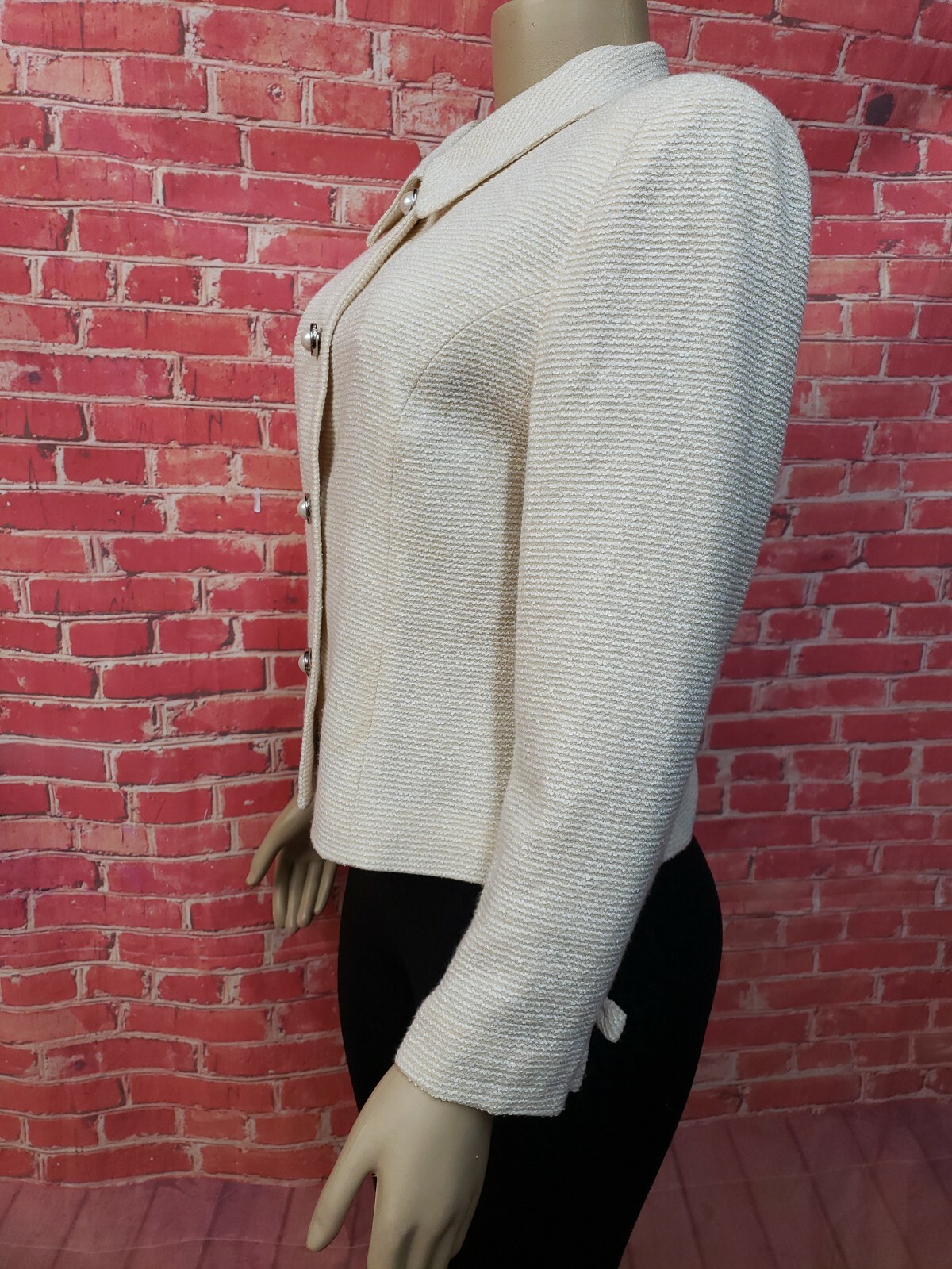 Courreges Paris, Designer Cream Women&rsquo;s Vintage Buttoned Jacket Sz M? #C