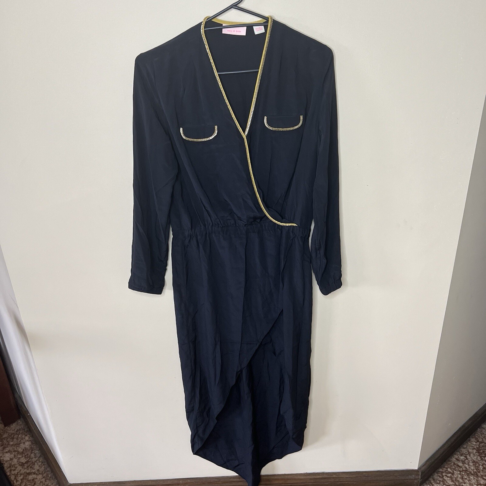 Vintage 100% Silk Sass N Bide Kaftan Like Dress Size Aus 10 US 6