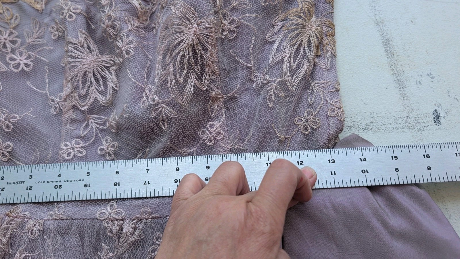 Vintage 1950s Prom Dress Lilac Net Lace Fit And Flare