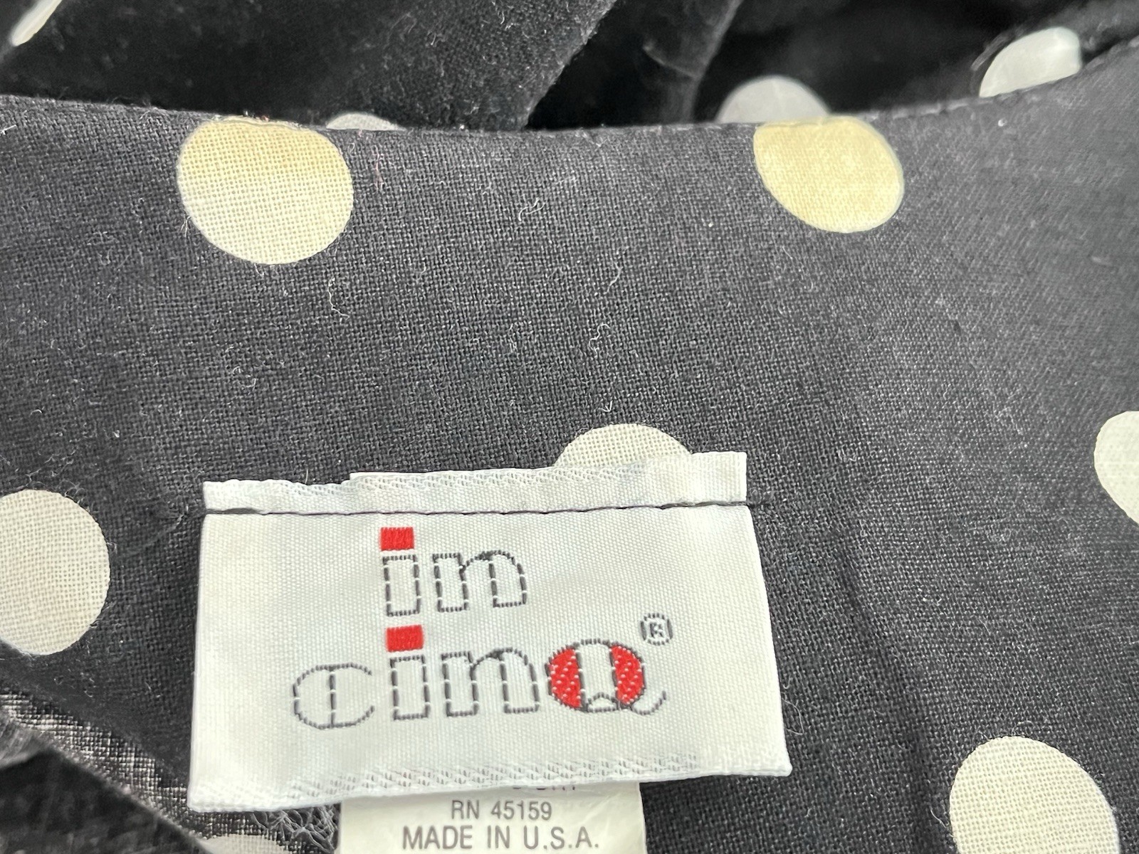 In Cinq Womens 80s Blazer Jacket Open Lightweight Black Polka Dot 46” Bust Max