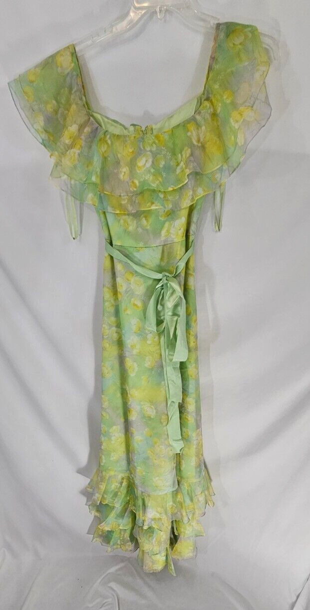 VTG Lorrie Deb Ruffle Multicolor Floral Sleeveless Dress Women&rsquo;s Sz XS/S