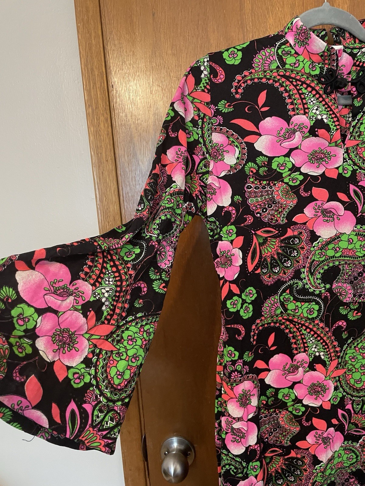 Betty Bone 70s Vintage Maxi Dress Neons Hippy No Size See Measurements