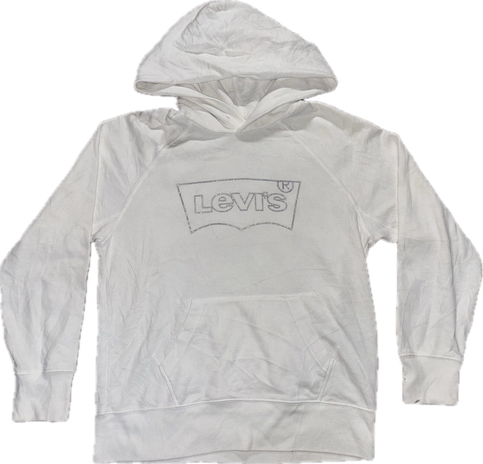 Levis Pullover Size XS Womens White Pullover Sweatshirt Hoodie Polo Luxury Classy