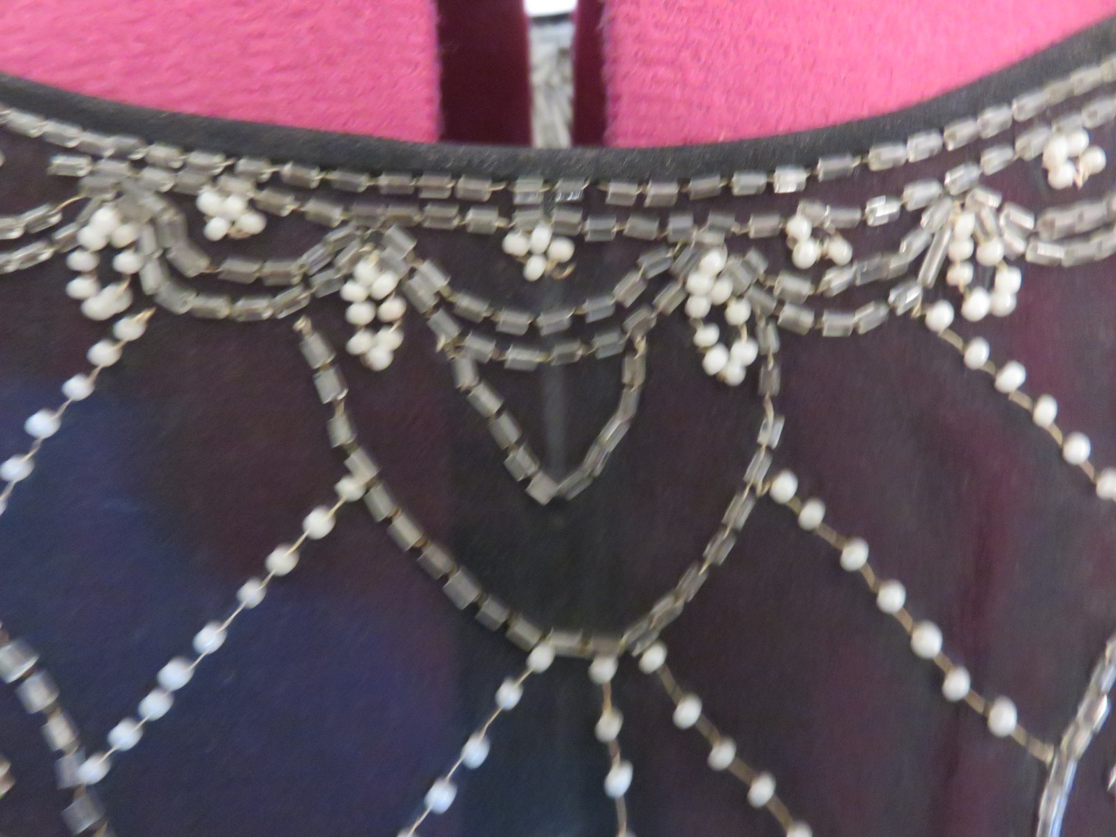 UNBRANDED Beaded Flapper Dress Sheer BLACK Vintage Antique 1920&rsquo;s