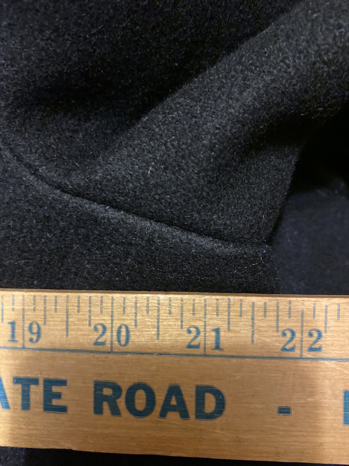 Solid Wool Coat New York Girl Black With Red Lining USA Union Made Vintage Sz 8