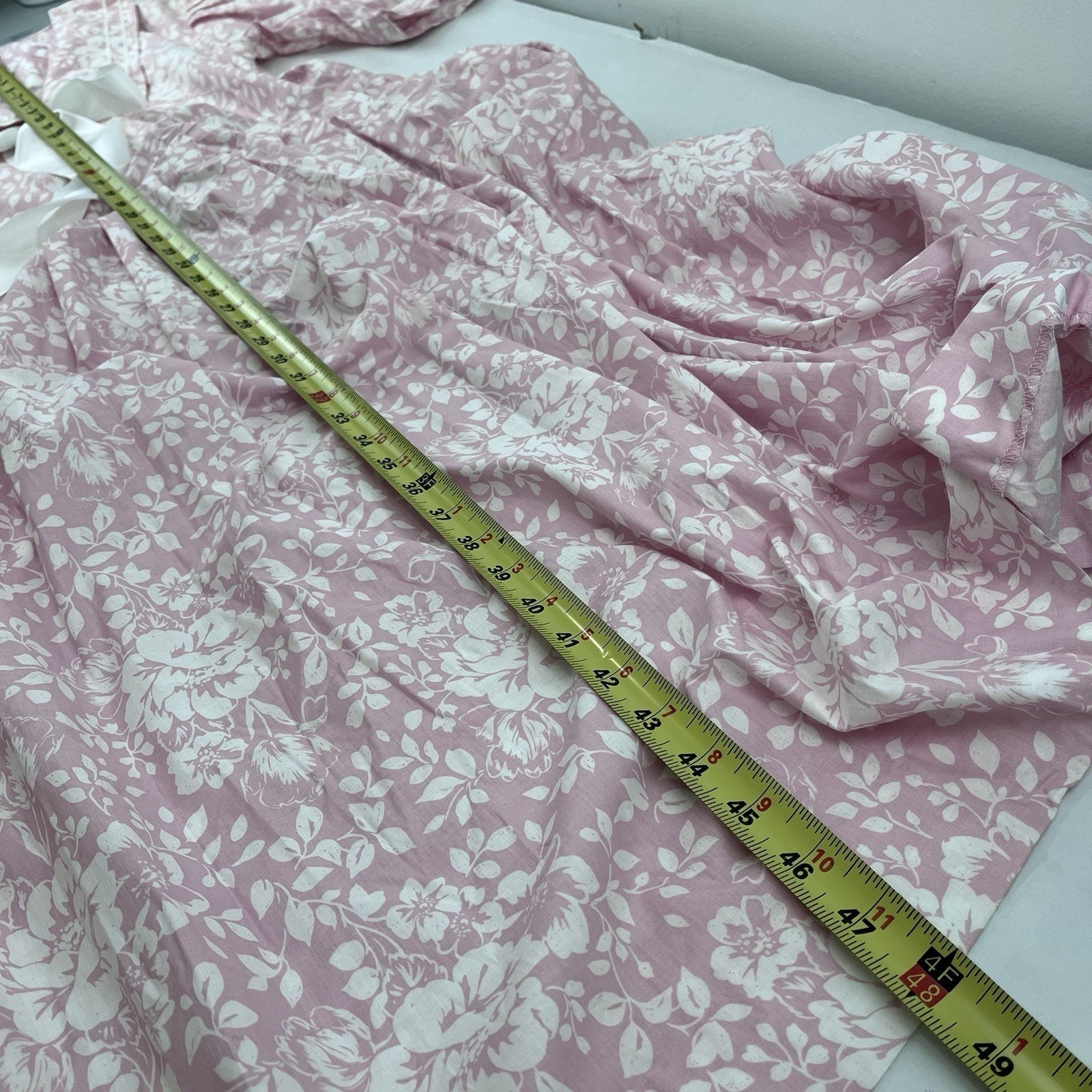 Vintage 80s LAURA ASHLEY NEW Dress Pink Floral Sailor Puff Sleeve 12