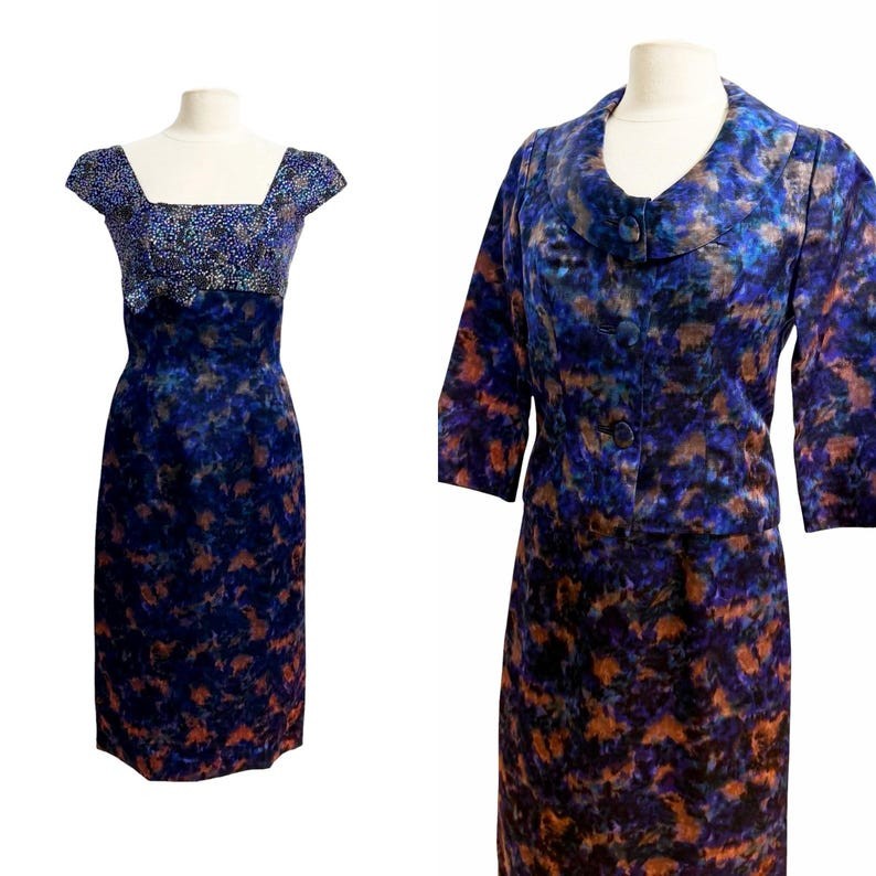 1960s Dress / 1960s Cocktail Dress / 1960s Party Dress / Size Medium