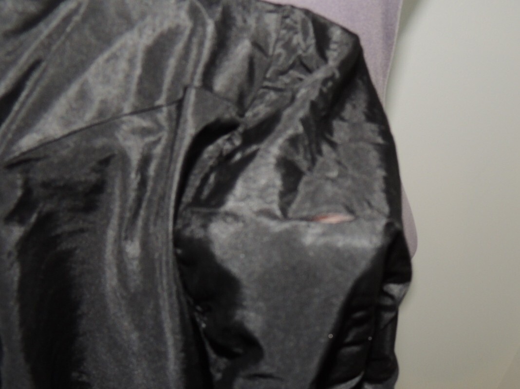 Victorian Black Silk Taffeta Jacket w Lace Cape Like Collar SM – MED