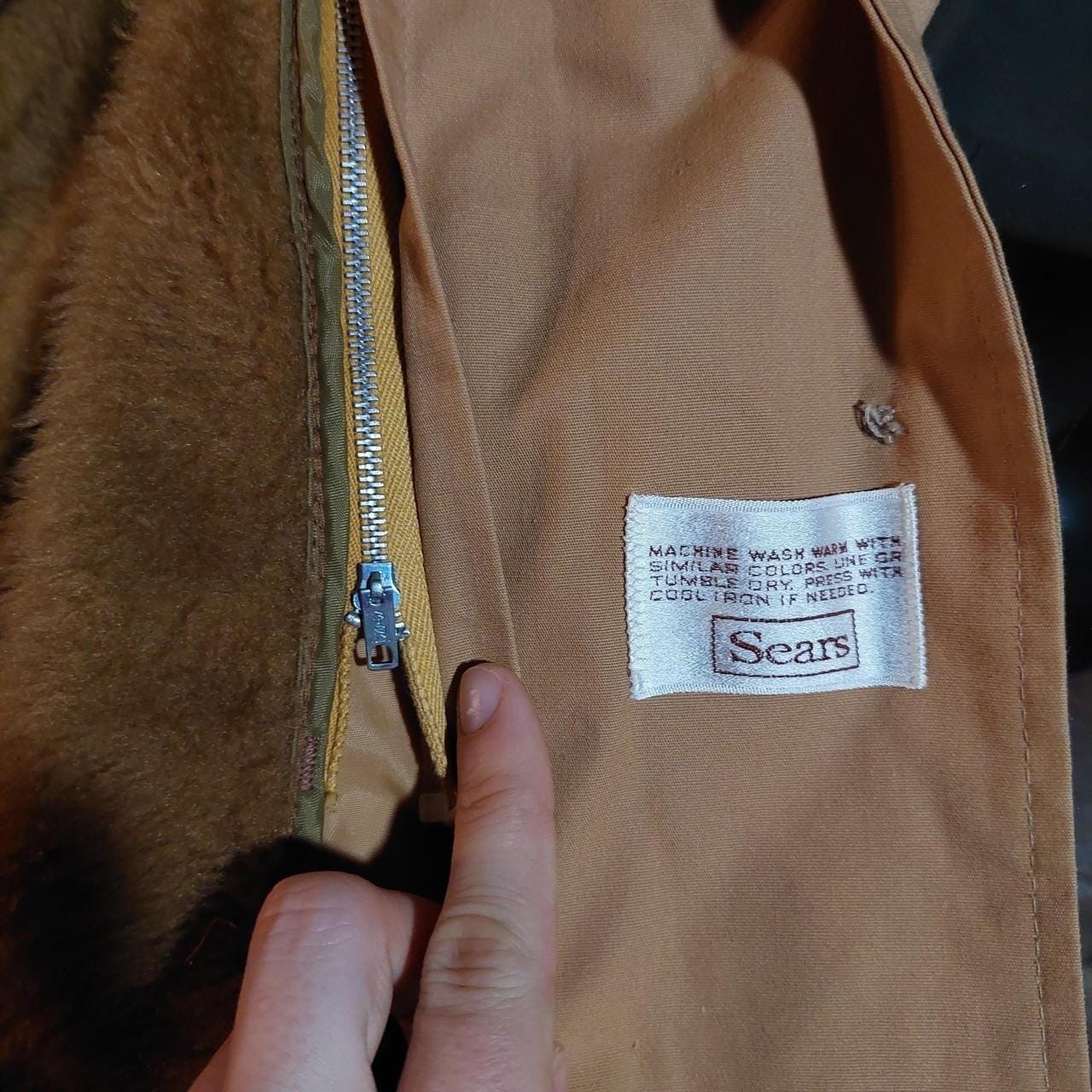 Vintage Tan short trench coat.