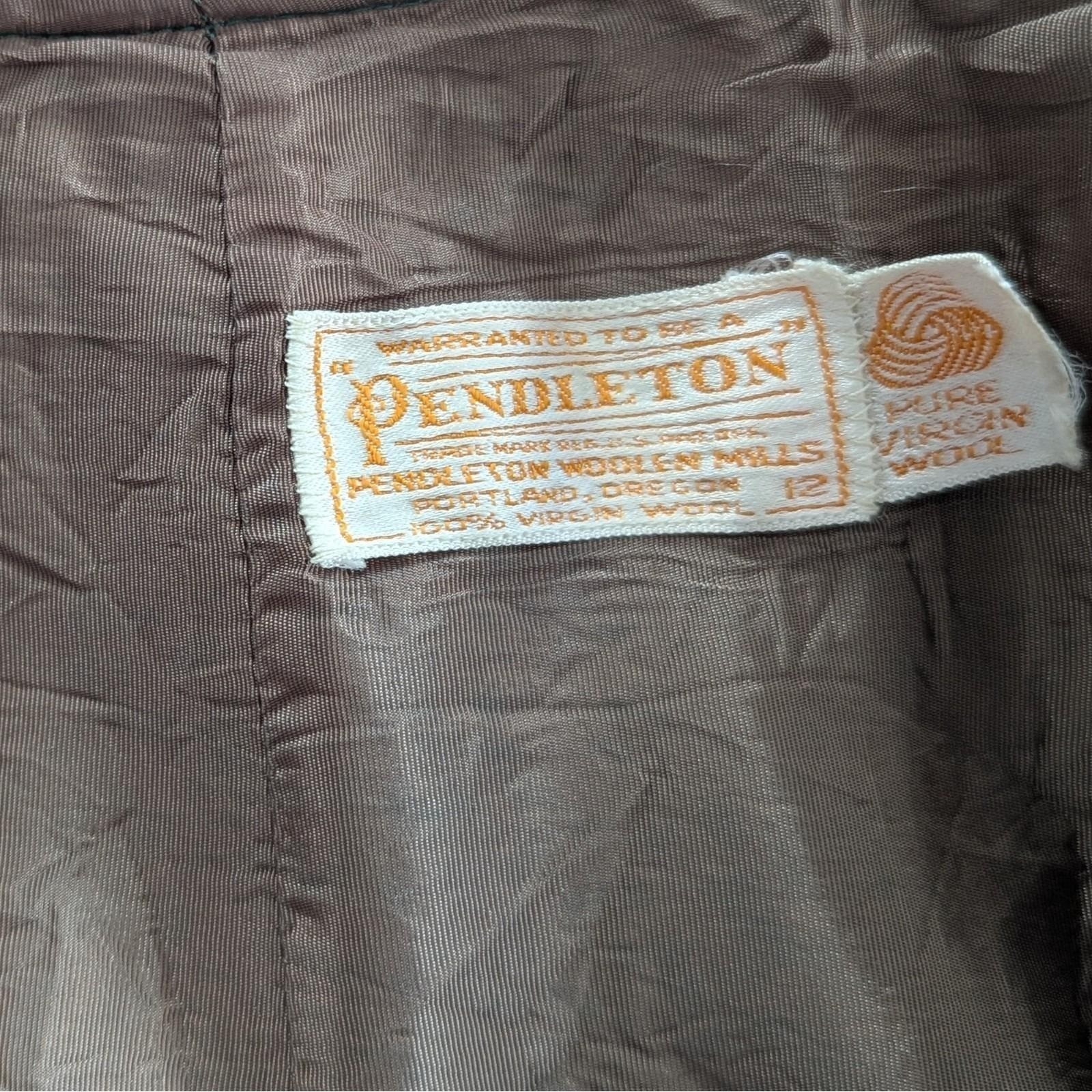 Vintage Pendleton Wool Skirt Grandma Librarian Lined 25&Prime; Waist Twee Rockabilly