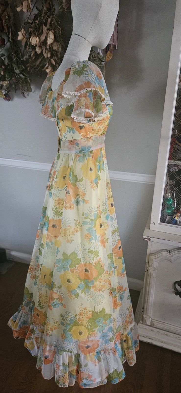 Vintage 1970s Floral Maxi