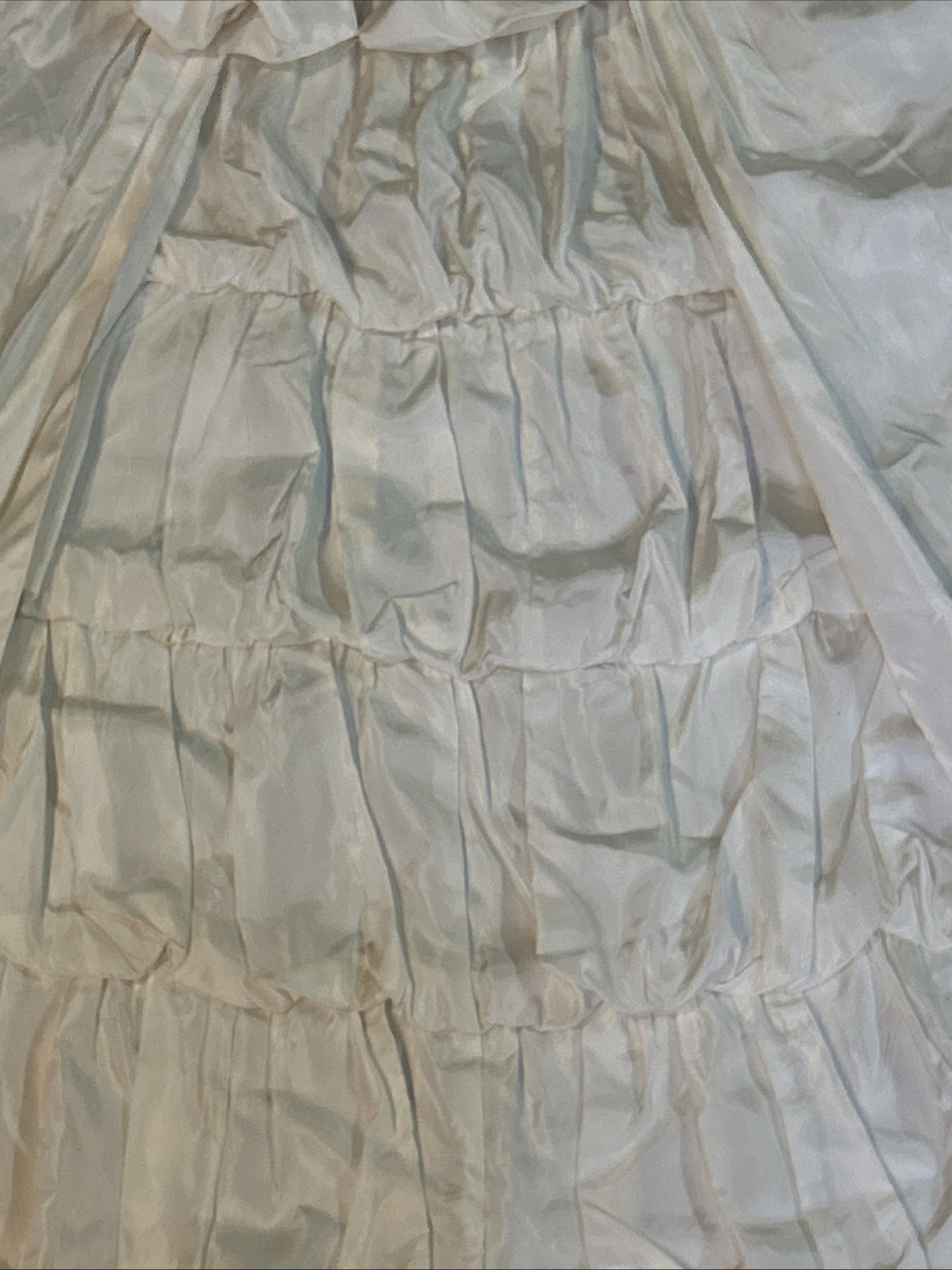 Vintage Ivory Spaghetti Strap Saloon Style Dress Size Small