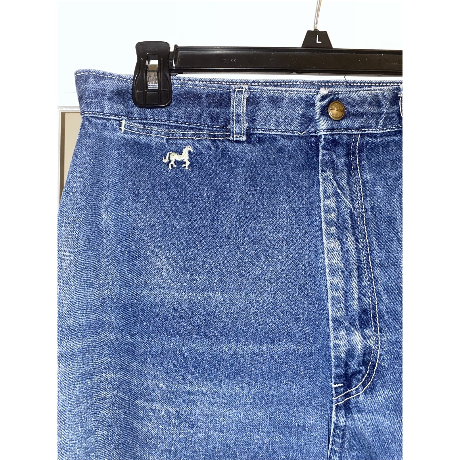 VTG 80s PIZZAZZ Super High Waisted Tapered Mom Jeans Stone Wash Meas. W30 L29.5