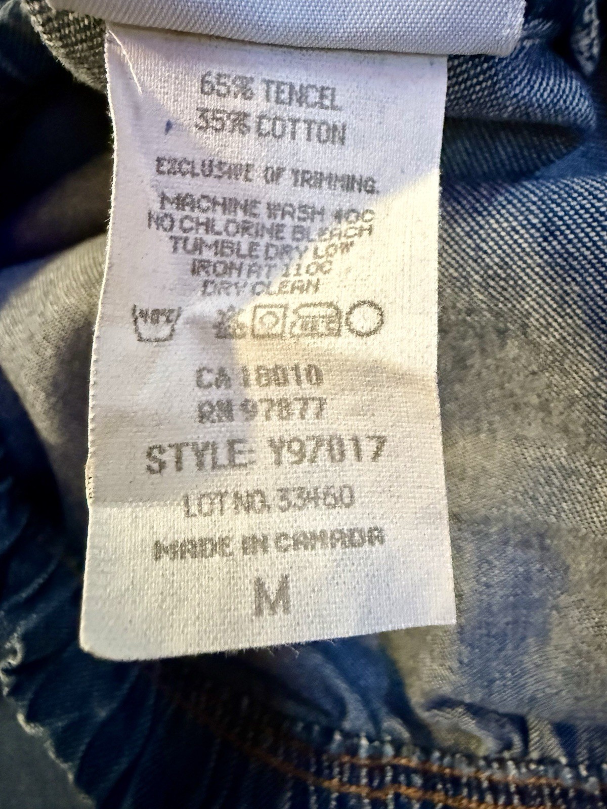 Vintage BIB Better Than Basic Denim Tencel Skirt Made in Canada M Discontinued