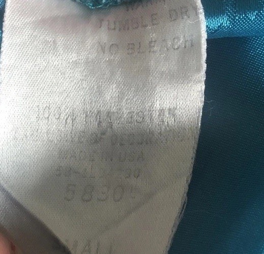 Vtg Llise Steven’s Satin Nightgown Nightshirt Turquoise Women’s Small