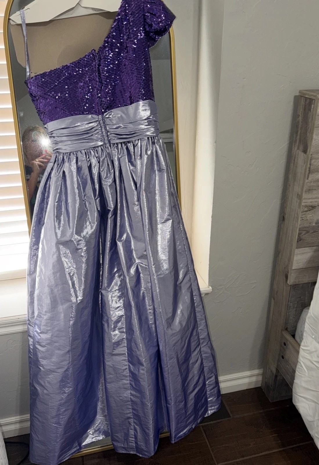 Vintage Alyce Designs 80s Sequin W/ Metallic Skirt Prom Party Dress 12