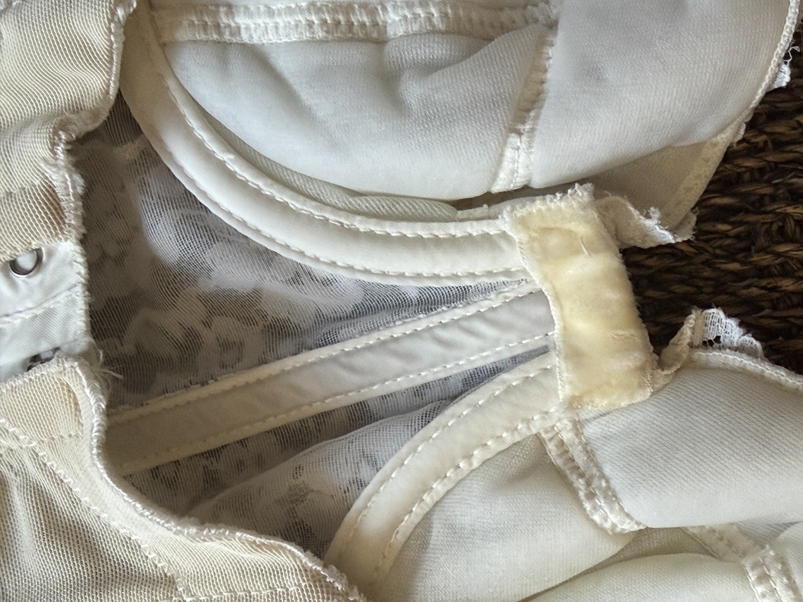 50s Authentic Warner&rsquo;s Original “Merry Widow” Ivory Lace Strapless Corset 32B