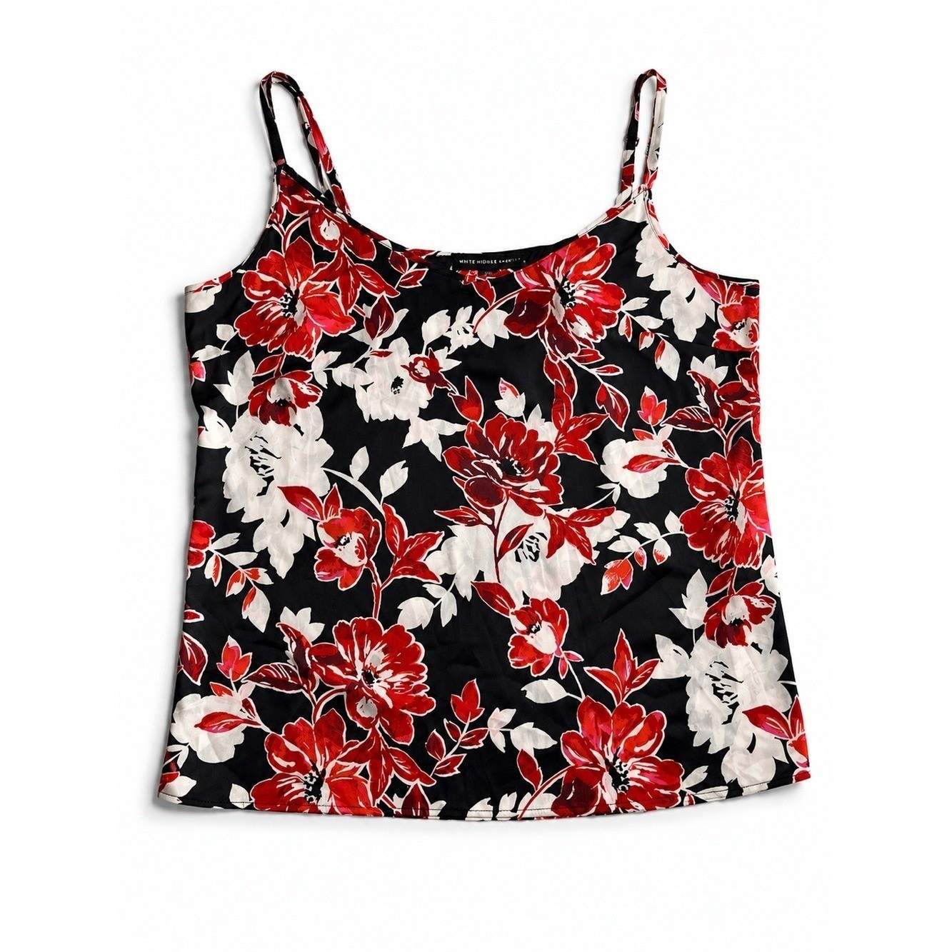 White House Black Market Floral Cami Tank Size 10 Coquette Y2K Chic Lightweight