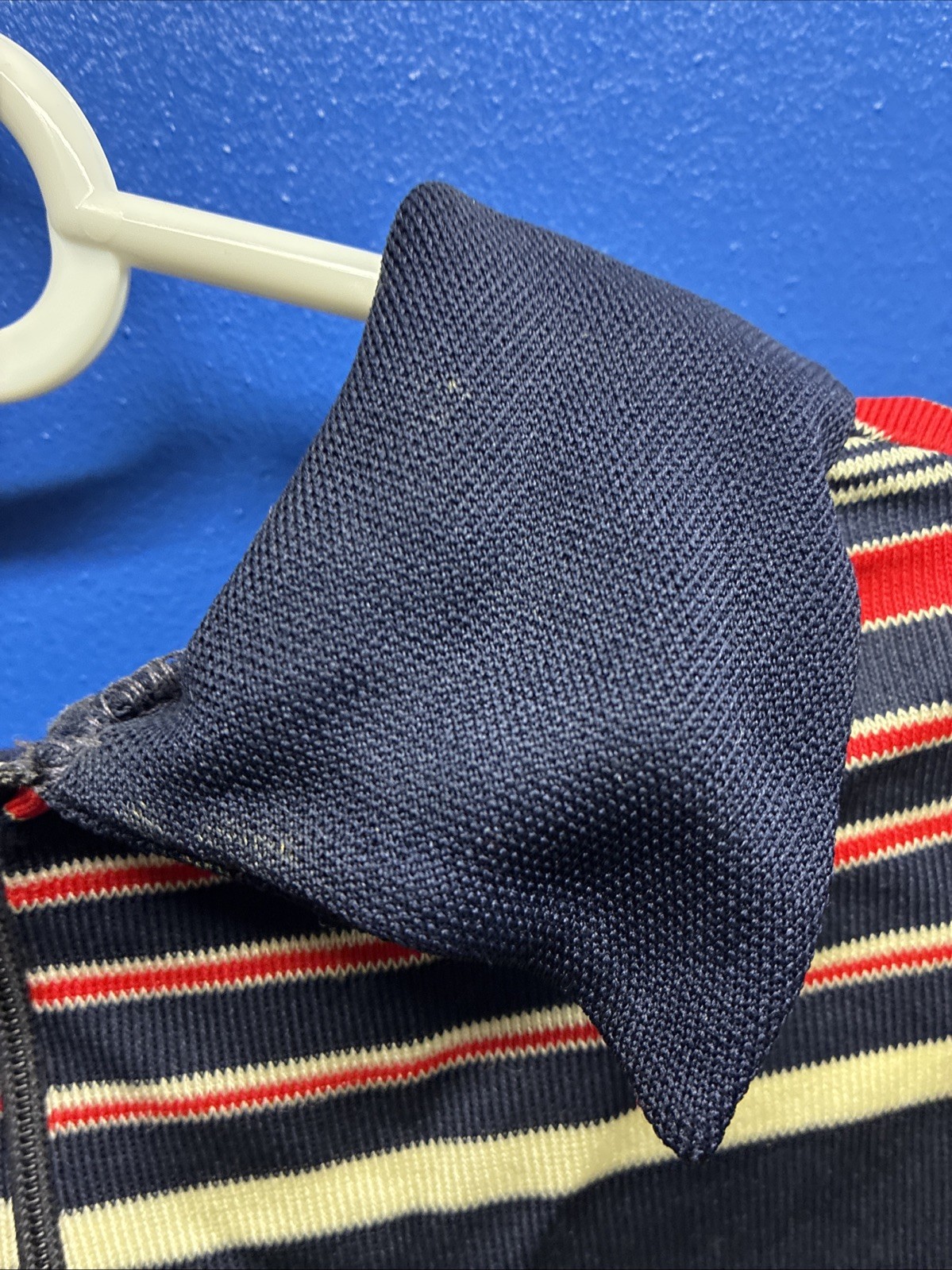 Vintage Red White and Blue Striped Sleeveless Dress Waist Size 32