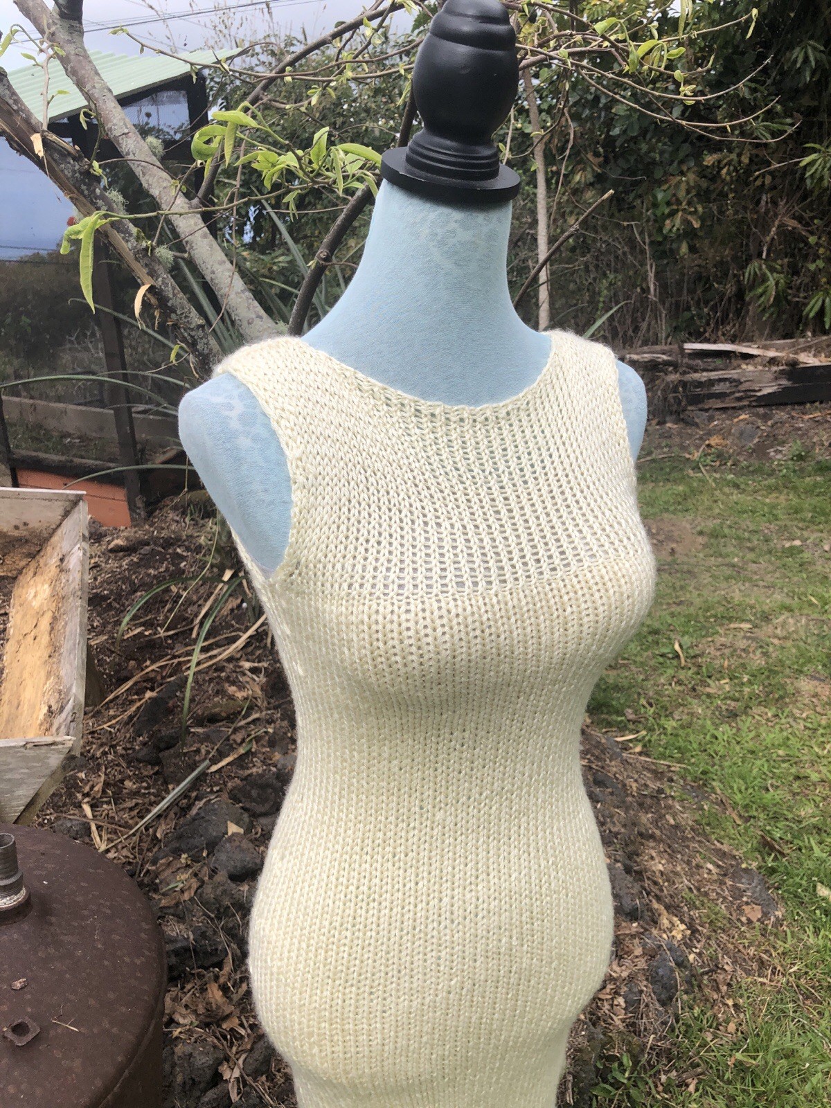 Vintage Hand Knitted Elegant Dress
