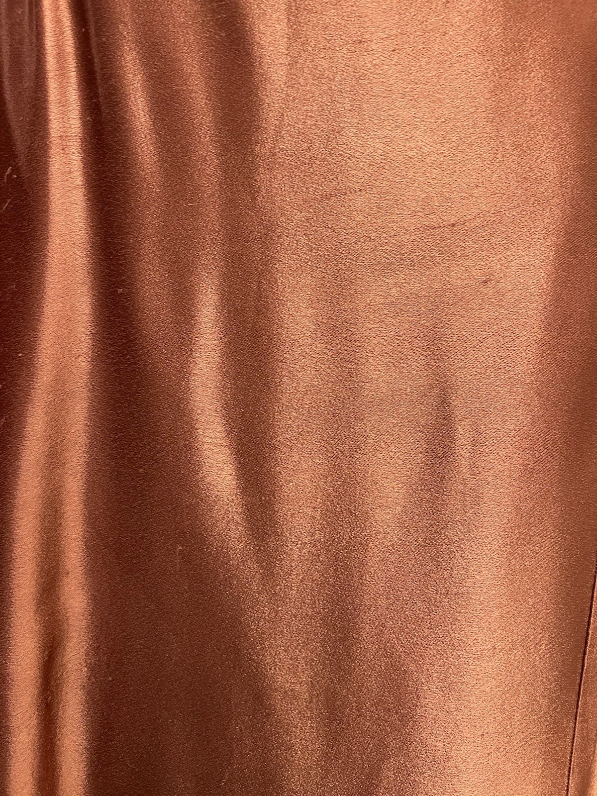 1940’s Copper Crepe Back Satin Skirt