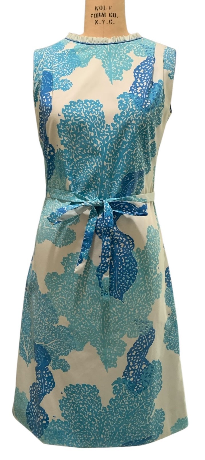 VESTED GENTRESS Vintage Women&rsquo;s Hand-Screened Print Belted Day Dress Sz 8 Preppy