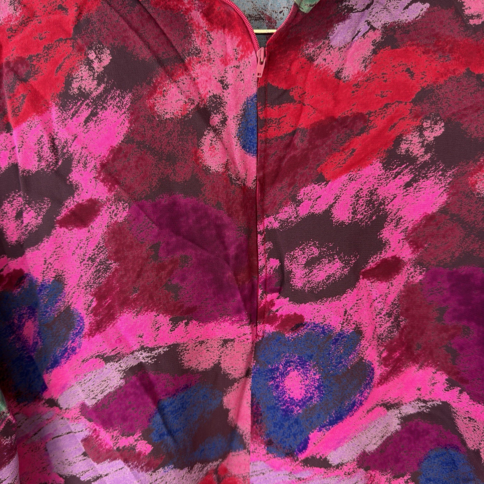 Vintage Emanuel Ungaro Parallele Paris Women&rsquo;s 1/4 Zip Pullover Floral Medium
