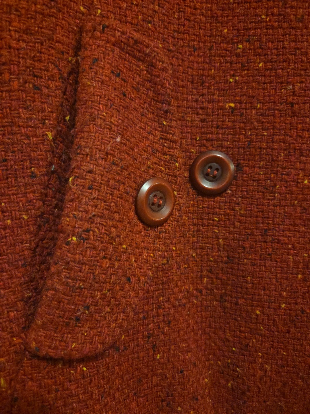 True Vintage Jonathan Michael 70s 80s Size 4 Blended Wool Button Red Coat 19×24