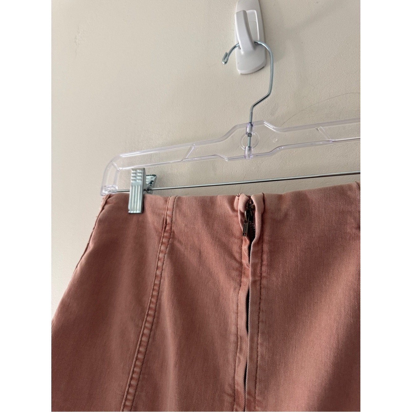 Free People Modern Femme Dusty Rose Denim Mini Skirt