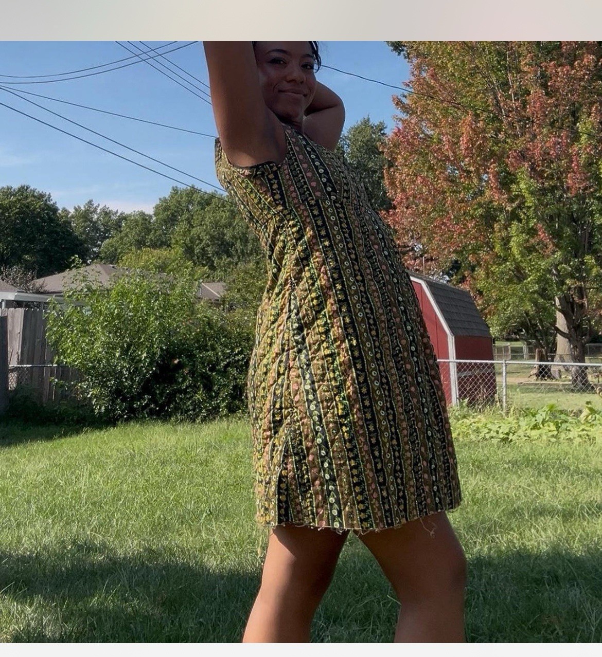 Charming Sweet Vintage Handmade Long Vest / Dress Small to XS
