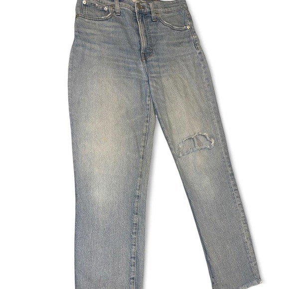 Madewell The Perfect Vintage Jean Light Wash Distressed High Rise Size 28