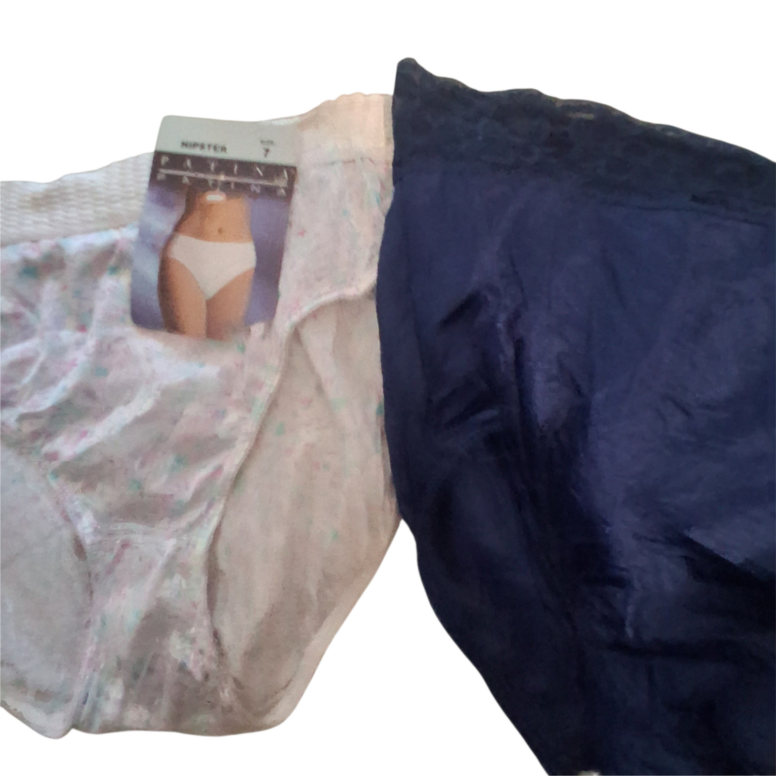 Sears Lauren Brooke Patina nylon vintage panties womens 7 hipster 2 pair floral
