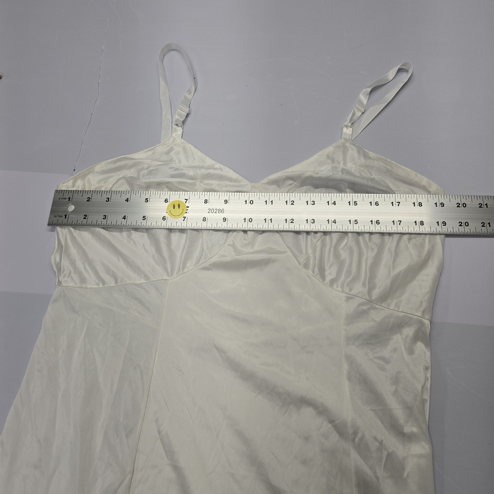 Vintage Sears White Full Slip Antron III Nylon Anti-Cling Size 40