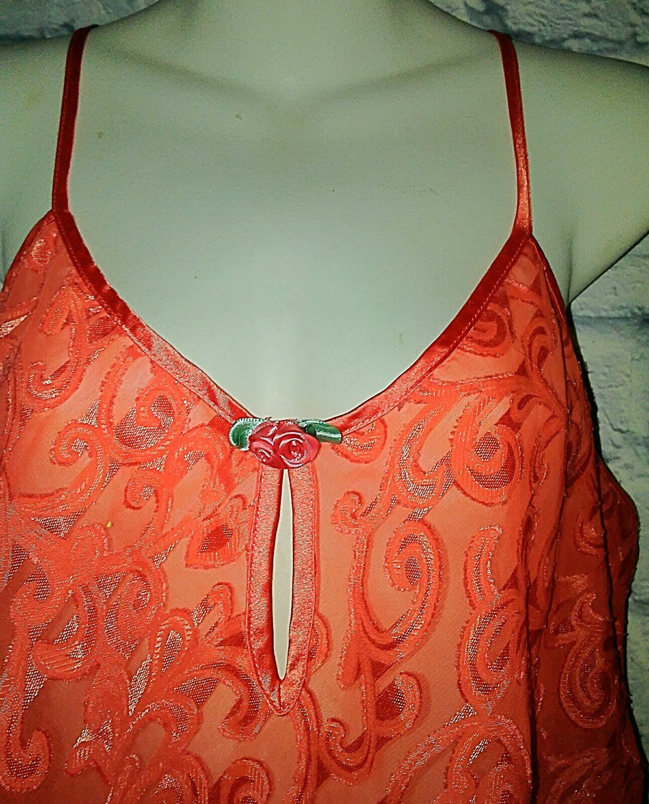 INNER MOST Pajama Set Woman MEDIUM Lingerie Orange Cami & Short Vintage