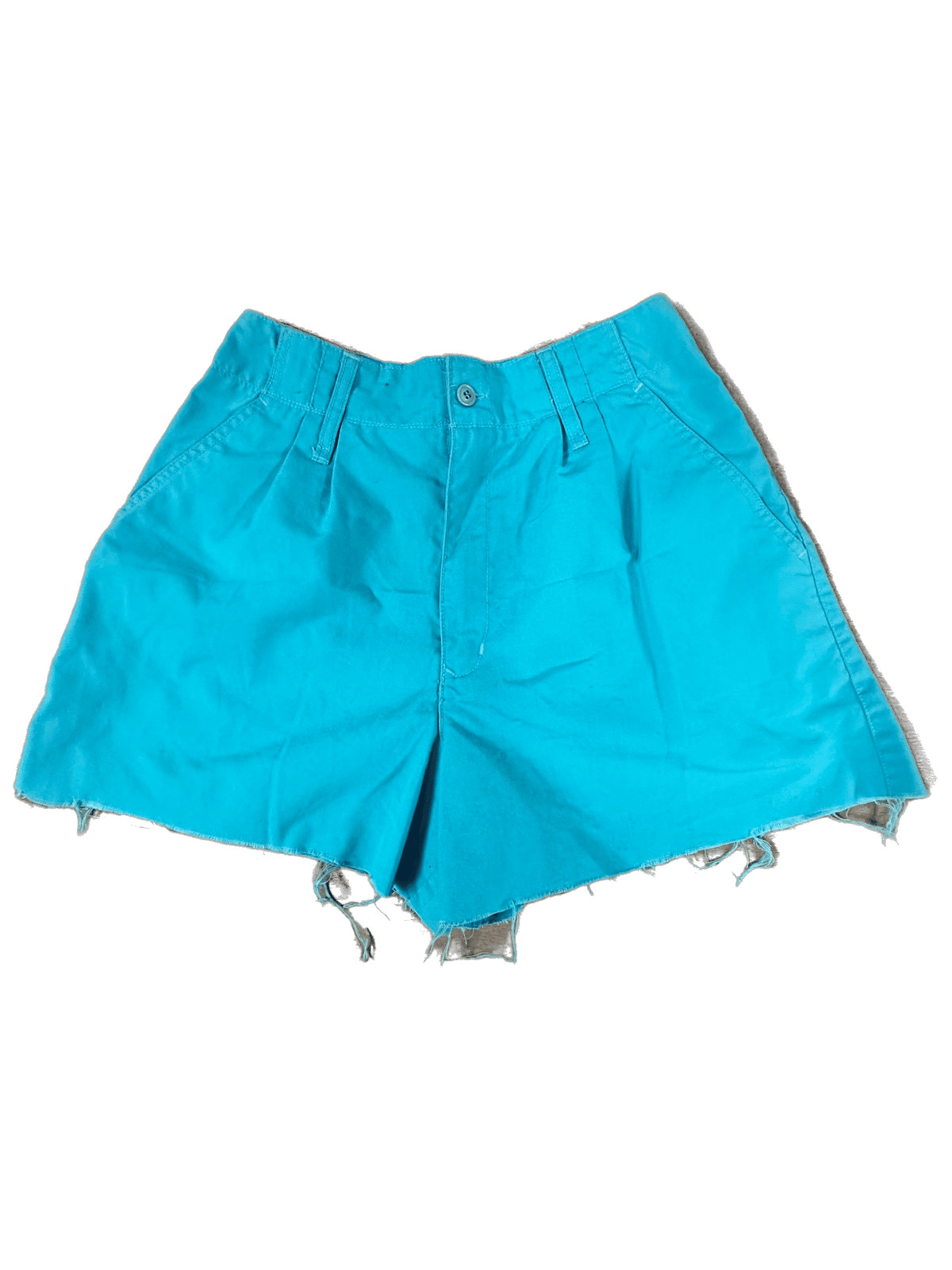 Vtg Brittania Womens Shorts Size 13 25W High Rise Mom Cutoff Frayed Blue