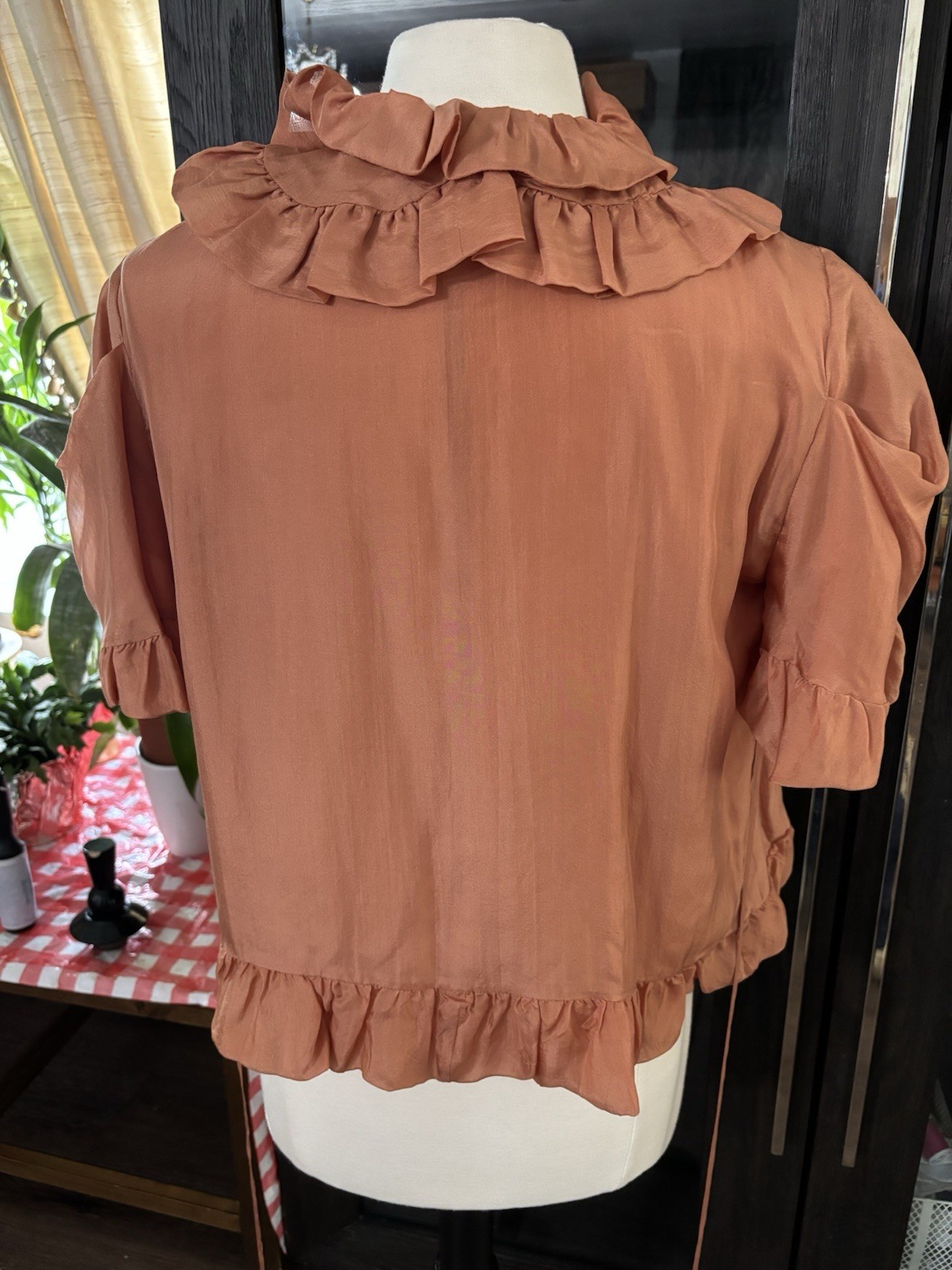 Marni 100% Silk Brown Ruffle Blouse IT 40 (US 4–6) | Butter-Soft Designer Top