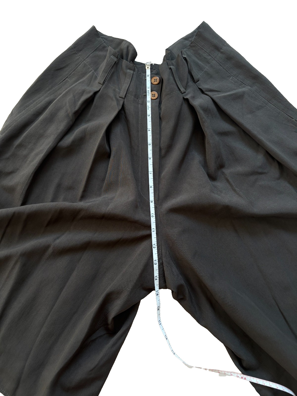 VTG Giorgio Armani Pleated Pleated Long Shorts, Pure Silk, Altered