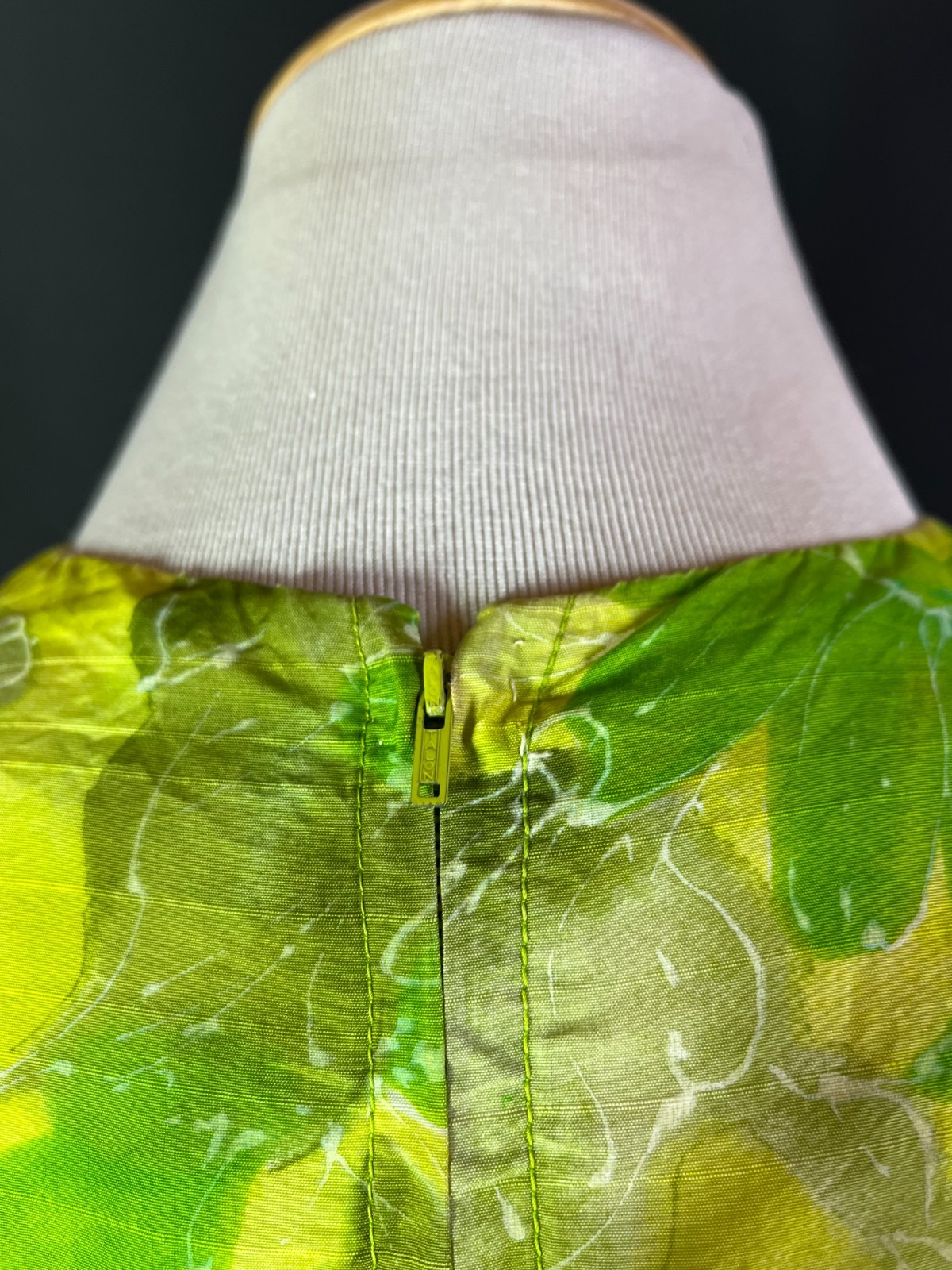 Vintage 60s or 70s Homemade Floral Dress Lime Green Floral