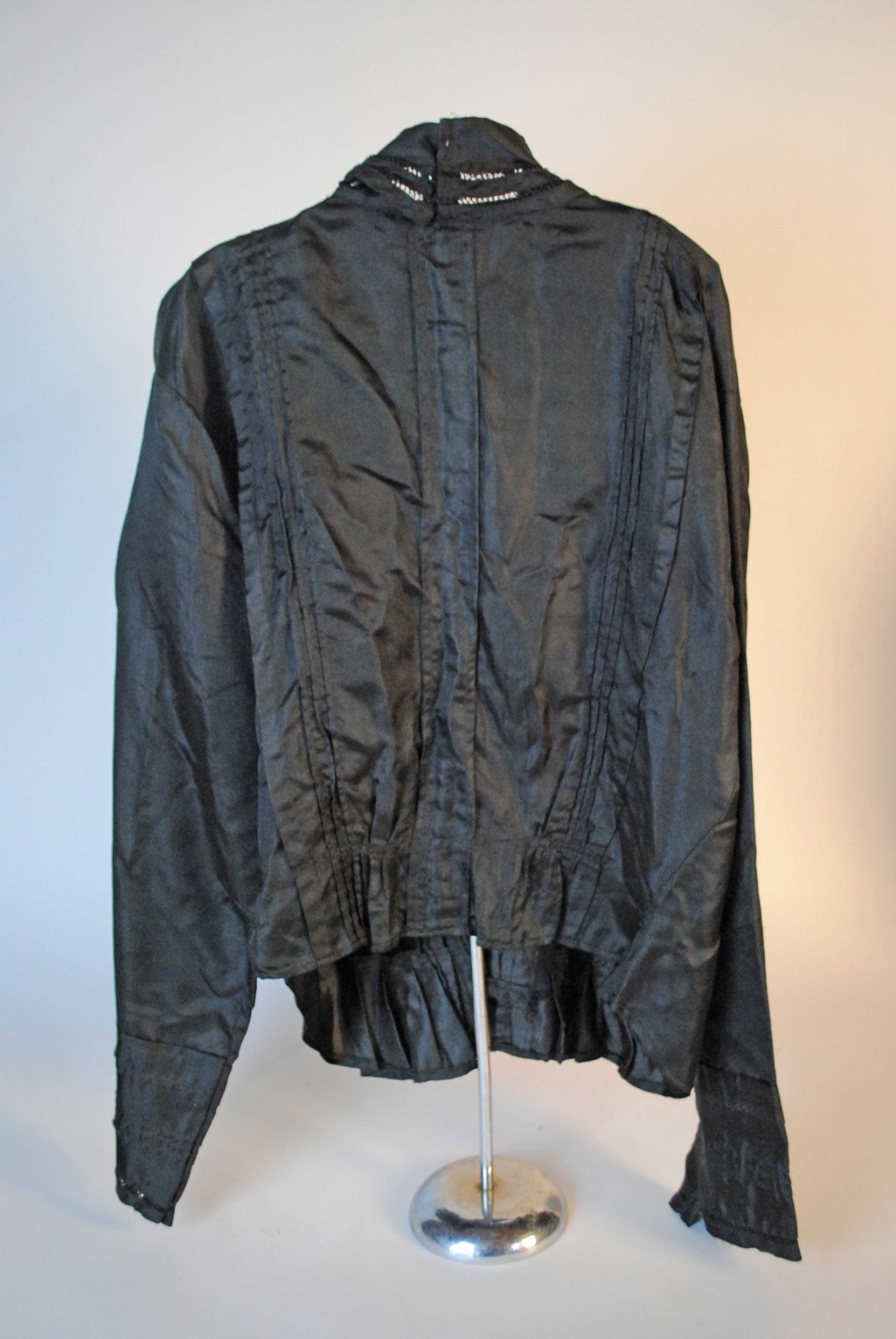 Three Black Silk Taffeta Ladies Blouses, 1890 To 1900s