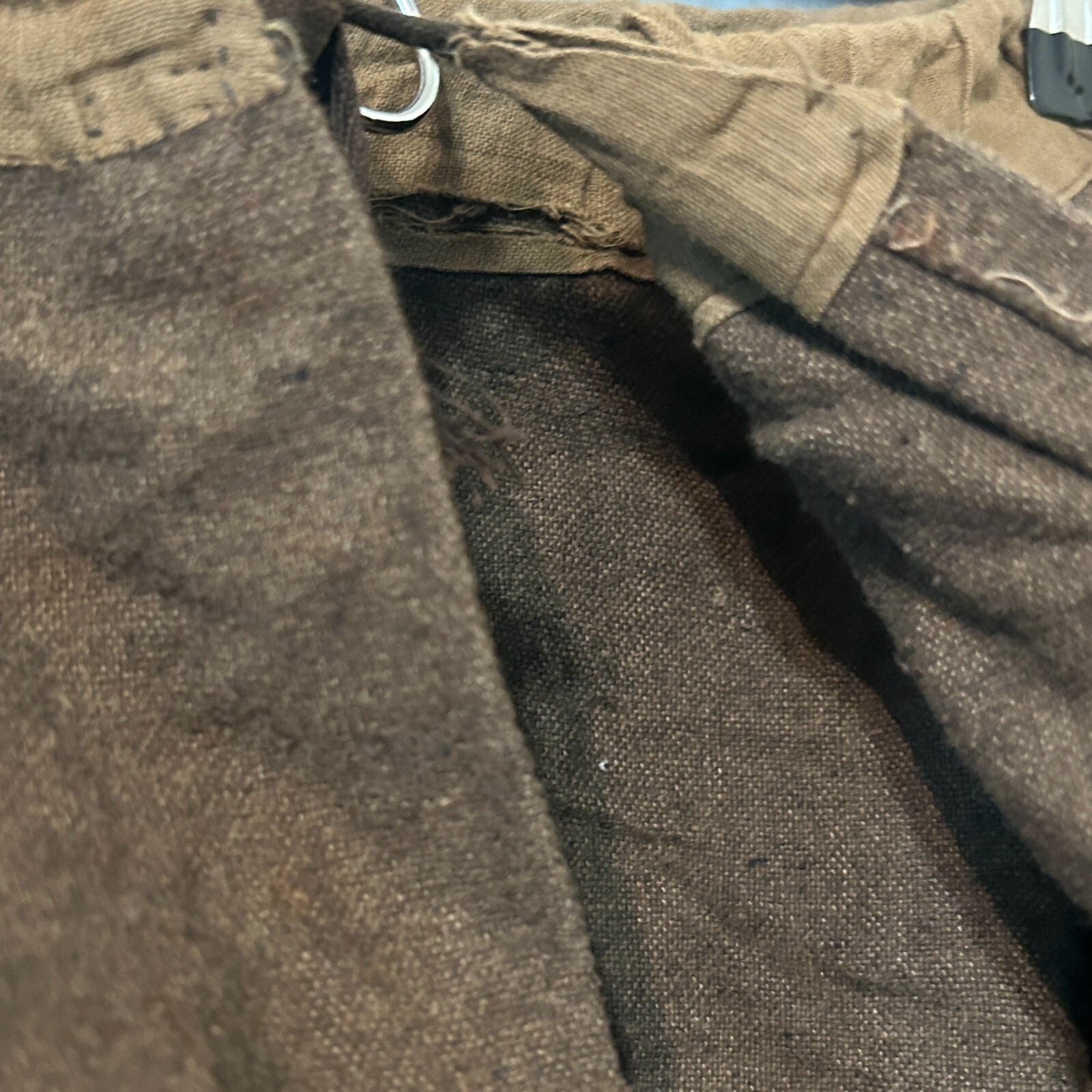 Antique 1920s Brown Wool Embroidered Skirt Flapper Pleated Hem Pocket Volup