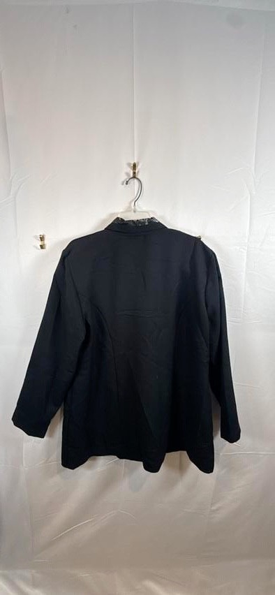 Vtg 90s Pride Joy Womens Double Breasted Blazer Jacket Brocade Shawl Plus 16W