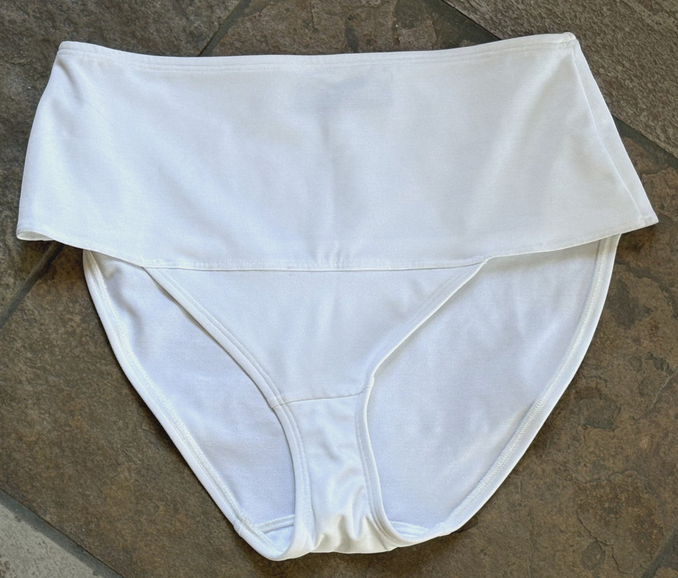 Body Slimmer Nancy Ganz Large White Hi Leg Tummy Control Brief Panties #6300 VTG