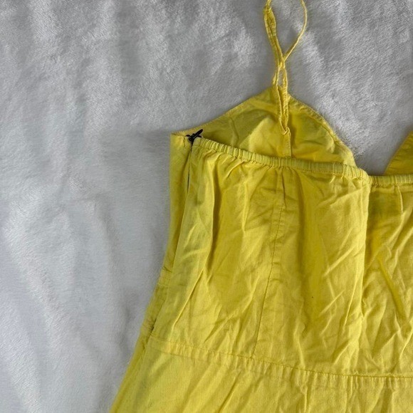 Romy yellow babydoll cami tank top with zipper side y2k vintage grunge