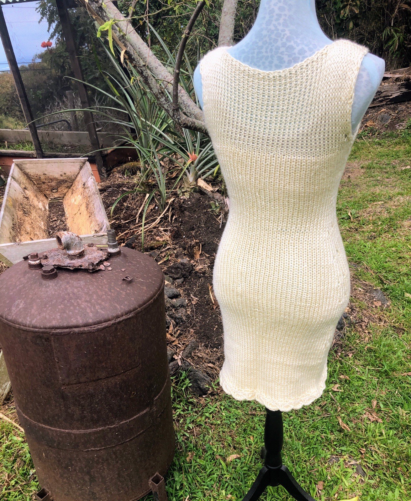 Vintage Hand Knitted Elegant Dress
