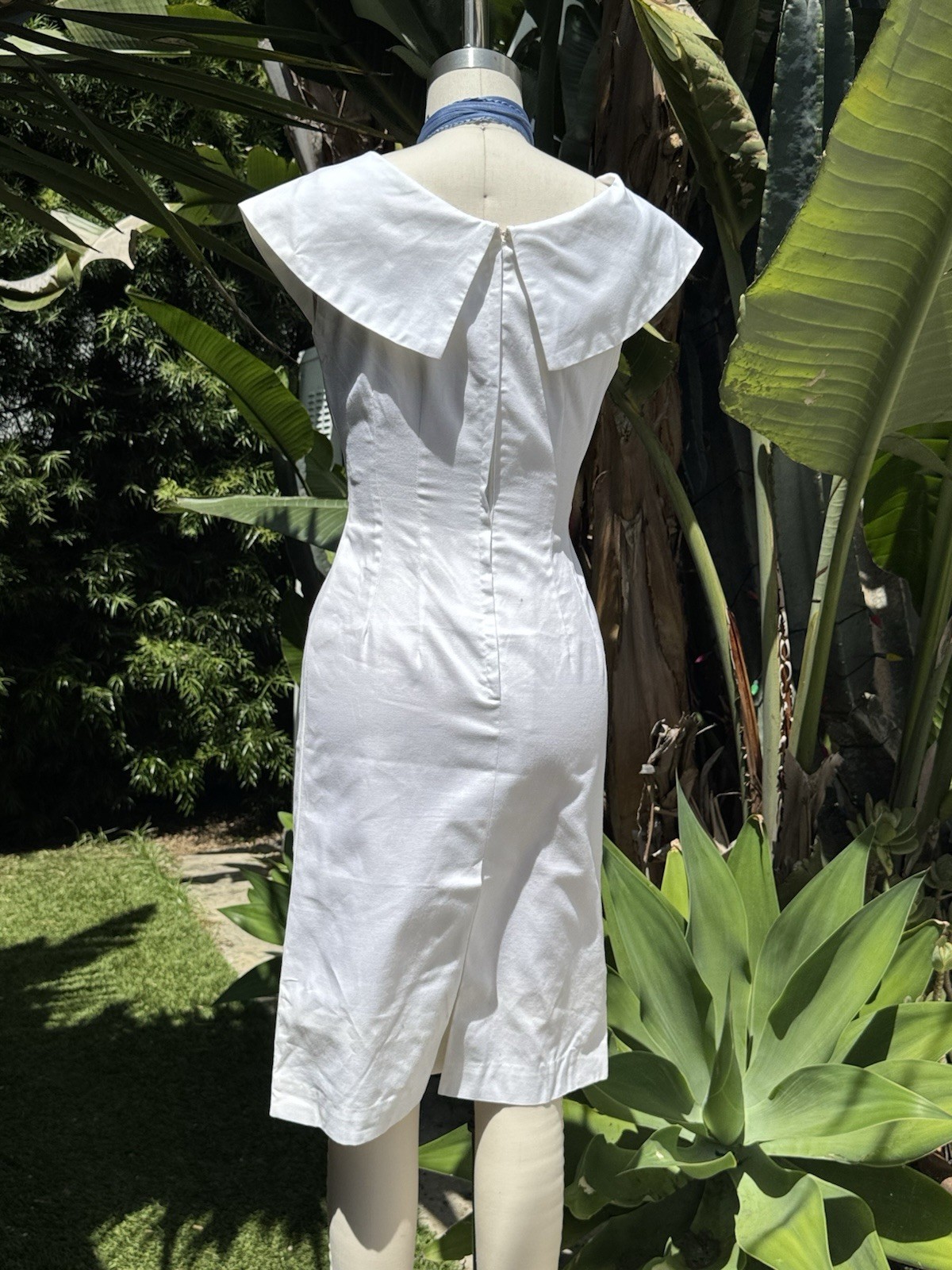 Vintage 60s Minimalist Pencil Wedding Dress Bridal Xs S